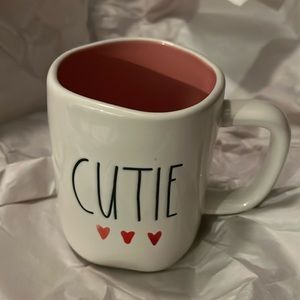 NWT Rae Dunn CUTIE Watercolor Heart Mug